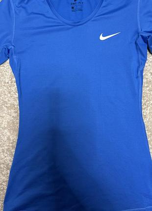 Футболка жіноча спортивна nike dri-fit синя