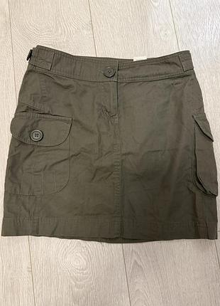 Міні-спідниця h&m хакі карго з кишенями