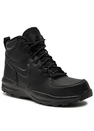 Кросівки nike шкіряні високі демісезонні чорні 39 розмір 25.5 см