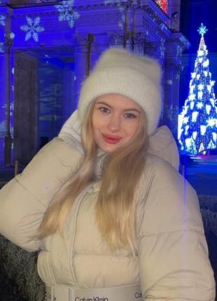 Шапка жіноча зимова біла