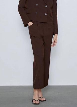 Стильні шоколадні штани zara