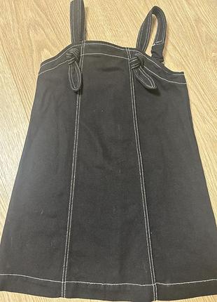 Сарафан для дівчинки zara чорний джинсовий 128 розмір