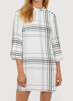 Стильне жіноче плаття в легку чорну карту. h&amp;m. розмір 44 (європейський).