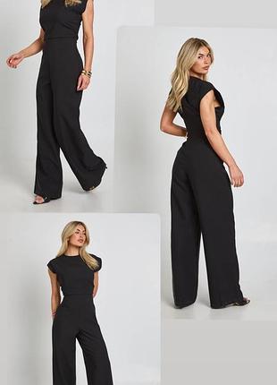Жіночий чорний комбінезон з коротким рукавом boohoo