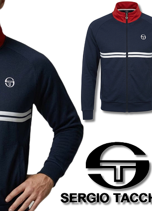 Спортивна кофта чоловіча sergio tacchini dallas синя з червоним