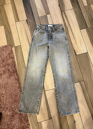 Жіночі джинси zara прямі сірі, розмір 34