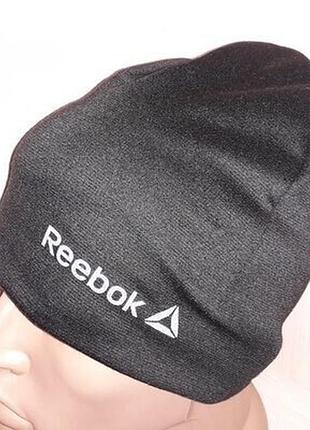 Спортивна шапка reebok унісекс чорна, розмір 50-55, мікродайвінг/мікрофліс
