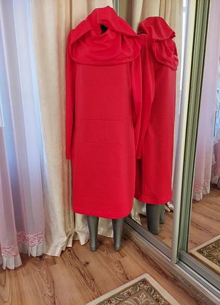 Комфортное с капюшоном платье 👗 худи