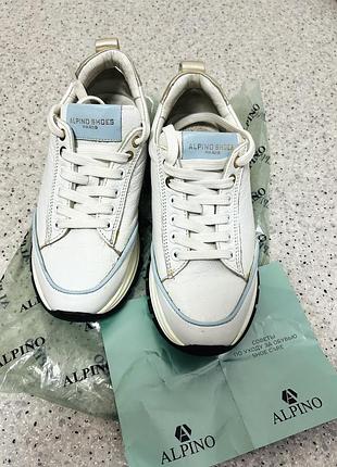 Кросівки білі бренд alpino shoes ( туреччина) натуральна шкіра