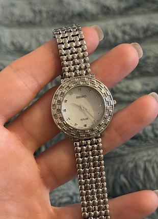 Жіночий годинник seiko solar tressia v114-0cp0 оригінал (sup373)