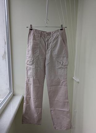 Женские хлопковые брюки-карго zara, 36
