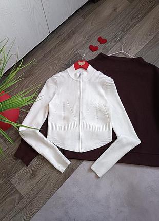 Джемпер пуловер женский рубчик bershka.