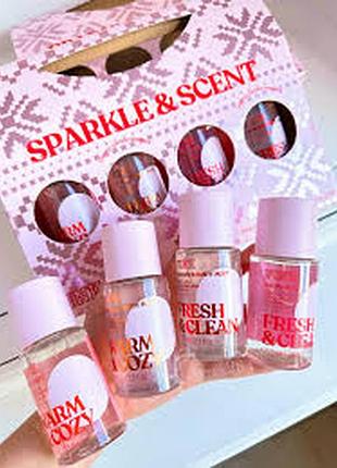 Подарочный набор 4 спреи exclusive shimmer victoria ́s secret 75ml*4од