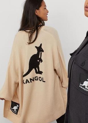 Подовжений оверсайз кардиган kangol x h&m оригінал
