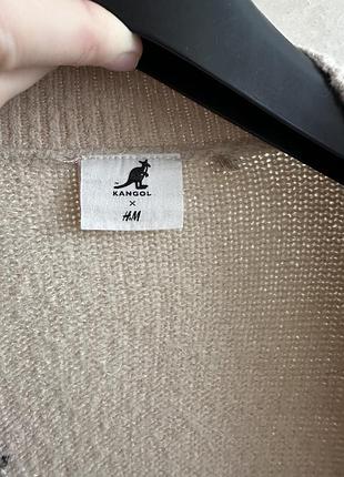 Подовжений оверсайз кардиган kangol x h&m оригінал 5