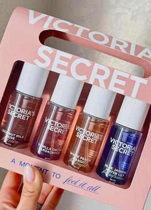 Подарочный набор 4 спреи hair &amp; body victoria ́s secret 75ml*4од