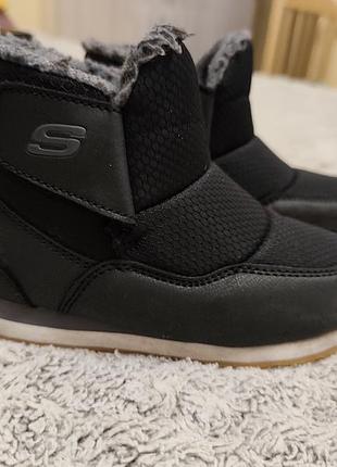 Черевики дитячі skechers демісезонні чорні на липучці