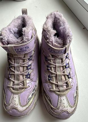 Черевики зимові skechers d'lites бузкові 18 см