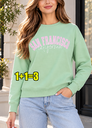 🤩1+1=3 чудовий салатовий утеплений світшот на флісі светр primark, розмір 44 - 46