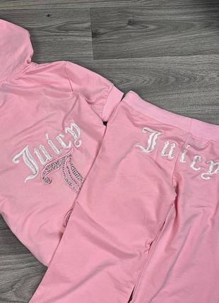 Спортивний костюм жіночий juicy couture рожевий двійка з худі