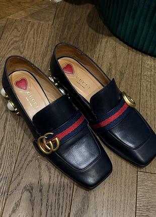 Жіночі лофери gucci чорні 36 розмір