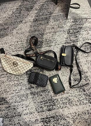 Набір жіночих сумок michael kors та інших брендів, маленькі, через плече