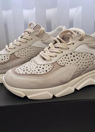 Кожаные женские кроссовки alpino shoes.размер 37,5-38