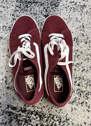 Чоловічі кеди vans бордові 44 розмір