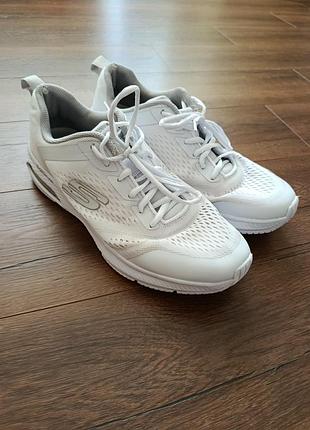 Кросівки чоловічі skechers білі текстильні
