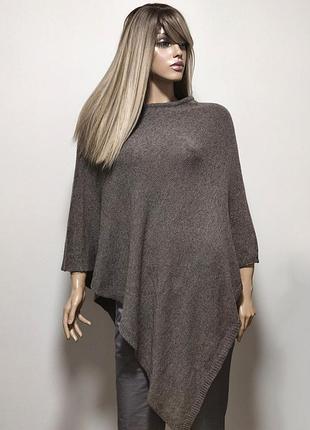 Вовняне кашемірове пончо накидка італія/0000h/