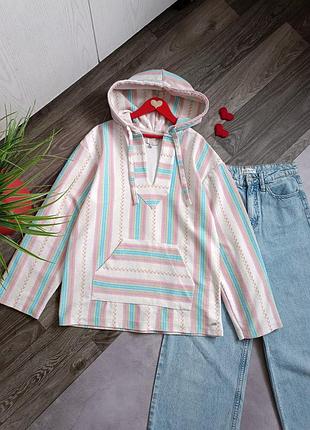 Худі толстовка в принт з капюшоном bershka.