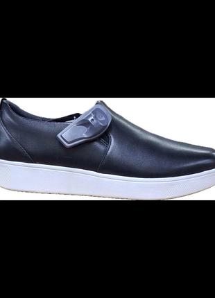 Жіночі оригінальні сліпони fitflop rally leather slip-on skate sneakers.розмір:39