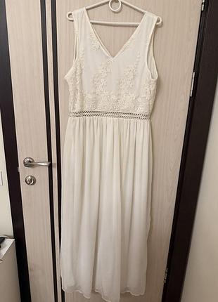 Біла сукня максі atmosphere з вишивкою, xl