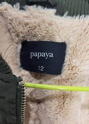 Утепленный бомбер papaya на меху 4