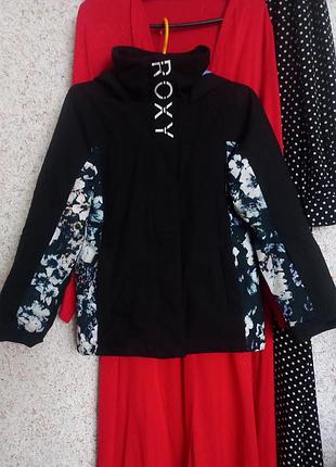 Лижна гірськолижна куртка roxy galaxy з квітковим принтом