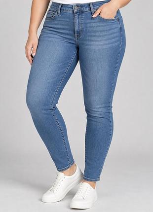 Жіночі джинси levi's сині xl бавовняні з еластаном