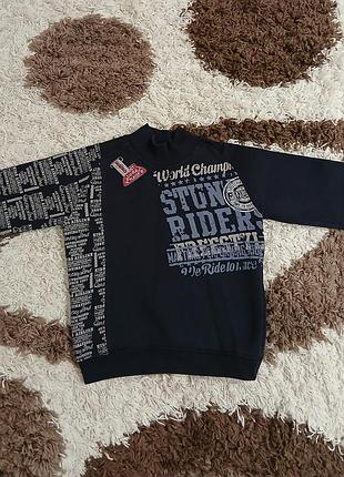 Худі дитяче lc waikiki чорне з принтом stunt riders