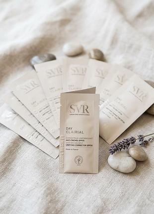 Svr clairial day spf 30:   крем борется с пигментацией, выравнивает тон и защищает от ультрафиолета (spf 30).     для всех типпроизводство: франция 🇫🇷