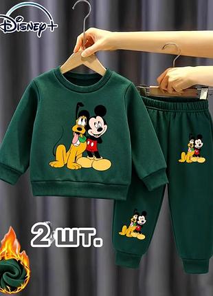 Дитячийтеплий  костюм disney світшот та штани на флісі !