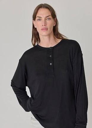 Базовий чорний лонгслів хенлі jd williams (plus size)