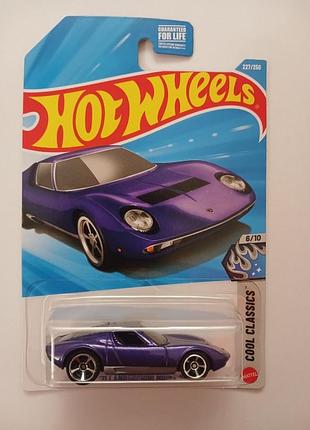 Колекційна машинка hot wheels lamborghini miura, нова, long card