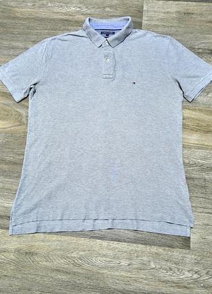 Чоловіча брендова футболка поло tommy hilfiger, розмір xxl.