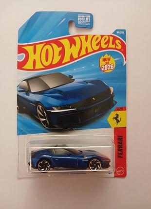 Колекційна модель hot wheels ferrari 12cilindri синя