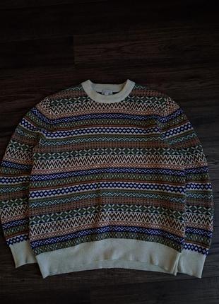 В'язаний светр fair isle геометричний принт