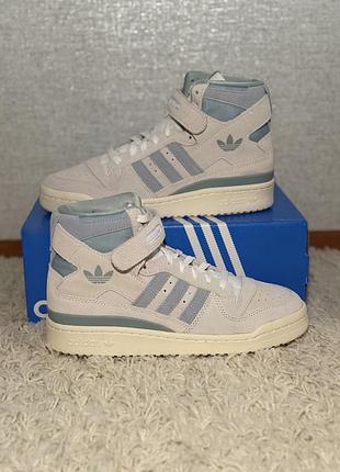 Кросівки adidas originals forum 84 high бежево-сірі високі