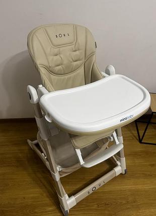 Стільчик для годування mioobaby soul sl-457 бежевий
