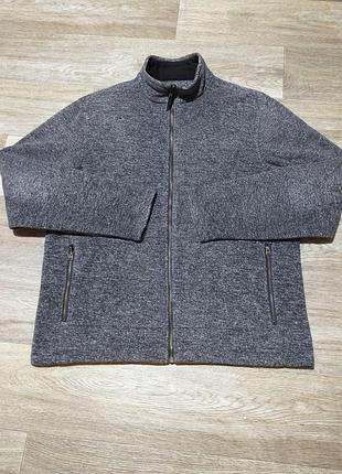 Мужская тёплая флисовая куртка толстовка m&s , размер l , tailored fit .