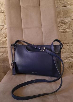 Жіноча сумка radley синя шкіряна через плече