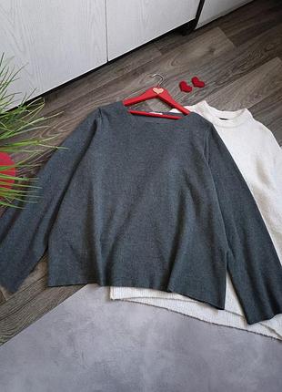 Джемпер жіночий сірий в рубчик zara.