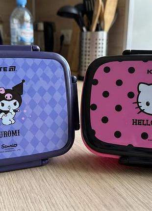 Ланч бокси дитячі kite sanrio kuromi та hello kitty
